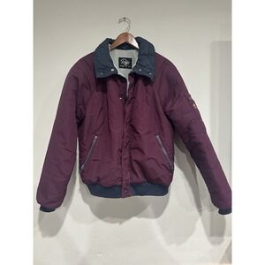 Vtg Ski Coat Berry Roffe Skiwear 80s Womens Large  Made In The USA Apple Patch‎